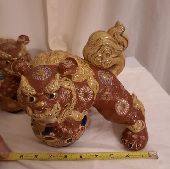 Vintage Japanese Kutani Foo Dogs/Lions - Picture 4 of 11